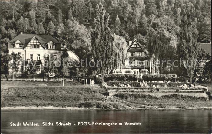 Wehlen Sachsen Erholungsheim Vorwaerts Elbpartie