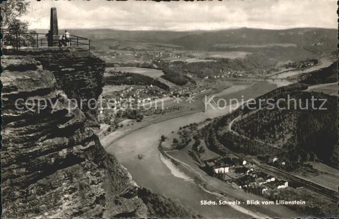 Lilienstein Blick auf die Elbe