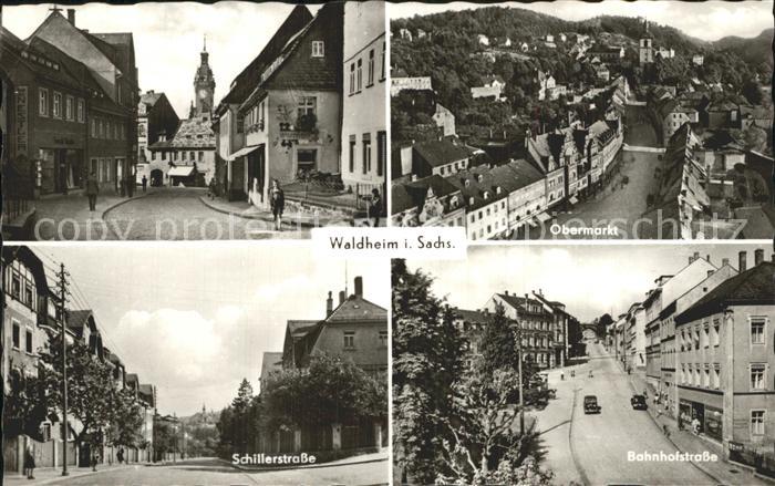 Waldheim Sachsen Obermarkt Schillerstrasse Bahnhofstrasse