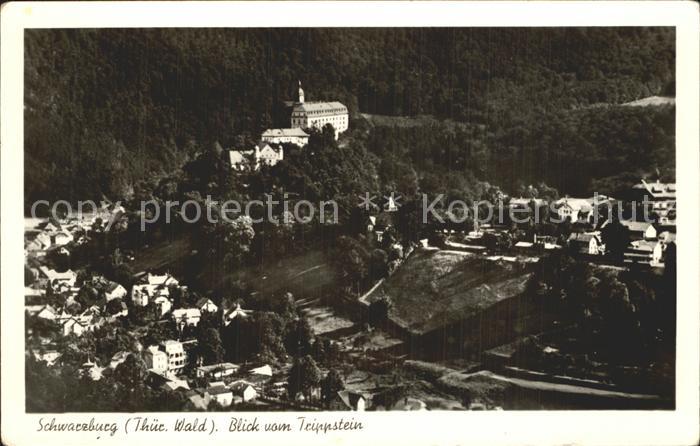 Schwarzburg Thueringer Wald Blick vom Trippstein