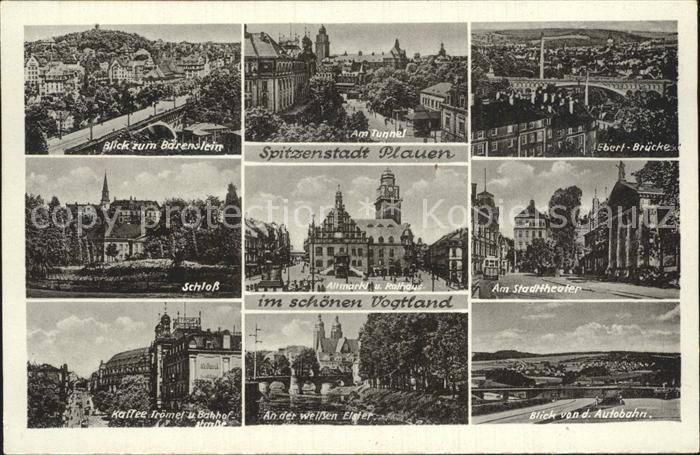 Plauen Vogtland Spitzenstadt Schloss Ebert-Bruecke Tunnel Baerenstein