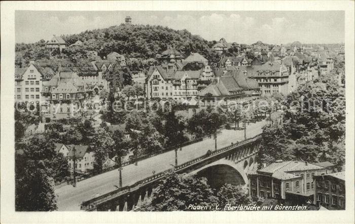 Plauen Vogtland Ebertbruecke mit Baerenstein