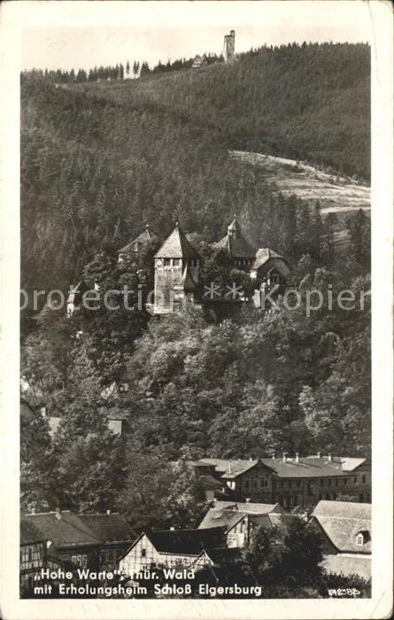 Hohe Warte Thueringen mit Erholungsheim Schloss Elgersburg
