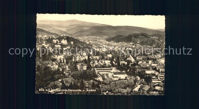 Wernigerode Harz Fliegeraufnahme mit Brocken
