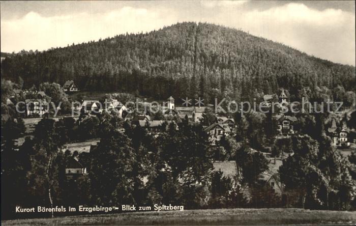 Baerenfels Erzgebirge mit Spitzberg