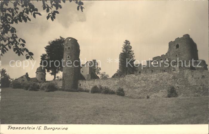 Frauenstein Sachsen Burgruine