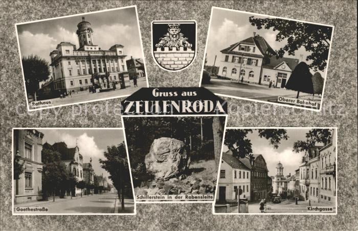 Zeulenroda-Triebes Bahnhof Goethestrasse Kirchgasse Schillerstein