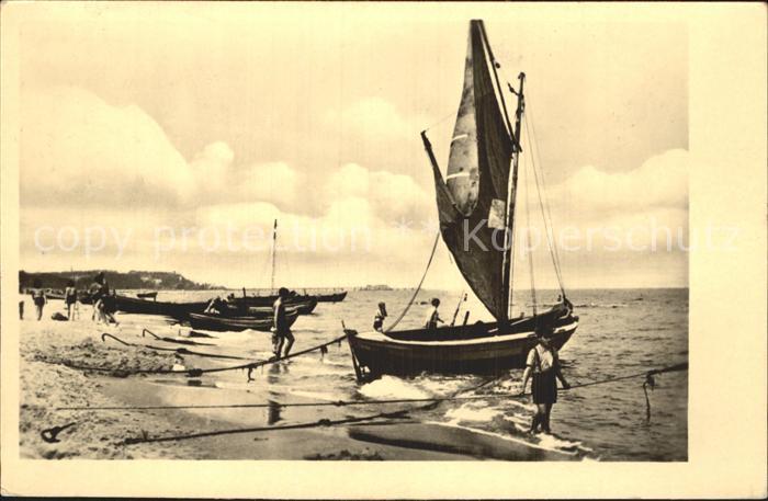 Ahlbeck Ostseebad Strand mit Booten