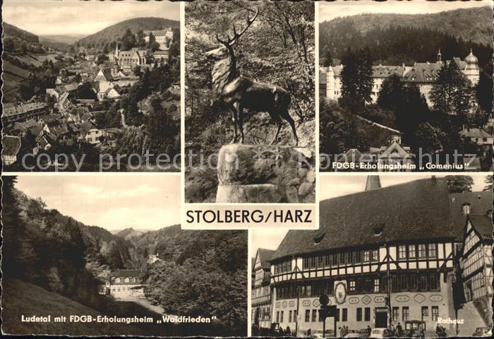 Stolberg Harz Erholungsheim Comenius Ludetal Waldfrieden Rathaus