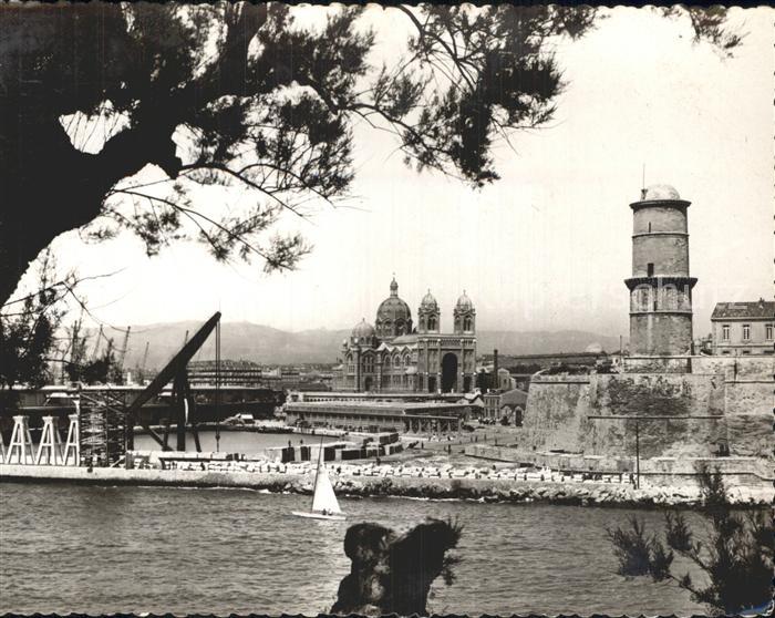 Marseille Bouches-du-Rhone Cathedrale et Fort Saint Jean
