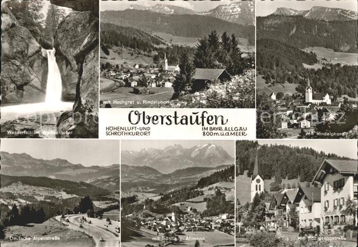 Oberstaufen Oberallgaeu Bayern Wasserfall Santis Hochgrat Rindalphorn