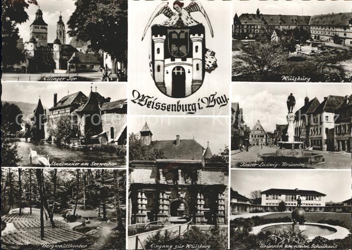Weissenburg Bayern Kaiser Ludwig Brunnen Wuelzburg Ellinger-Tor