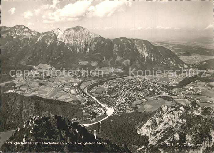 Bad Reichenhall Fliegeraufnahme mit Hochstaufen und Predigtstuhl