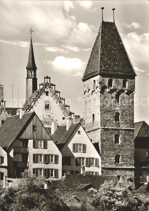 Ulm Donau Metzgerturm mit Rathausgiebel