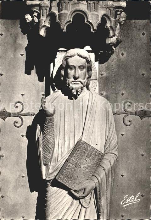Chartres 28 Cathedrale Portail Sud Christ
