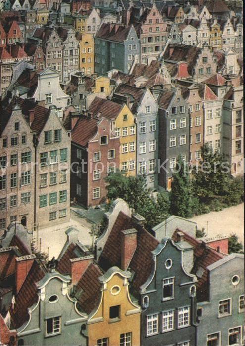 Gdansk Fliegeraufnahme Altstadthaeuser