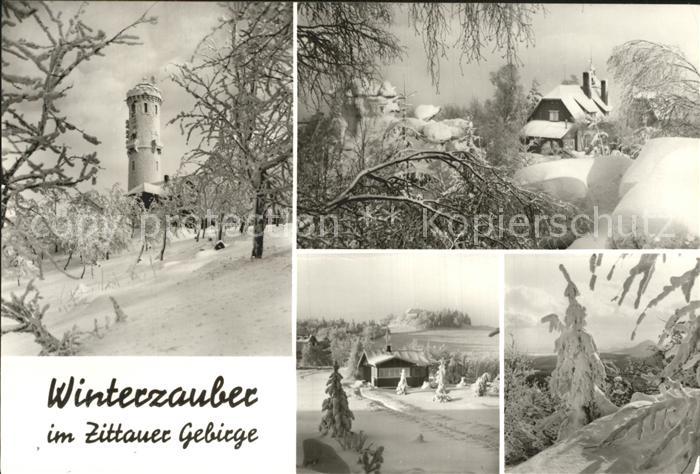 Zittau Zittauer Gebirge Turm auf Hochwals Toepferbaude Oybin Hain Hochwald