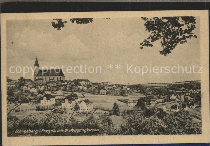 Schneeberg Erzgebirge mit St. Wolfgangskirche