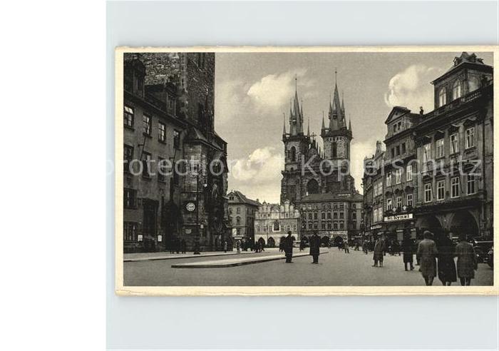 Praha Prahy Prague Teinkirche und astronomische Uhr