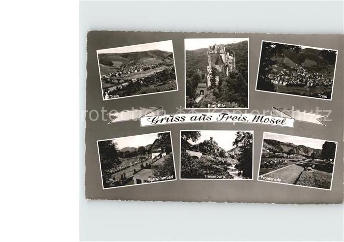 Treis-Karden Burg Mosel Promenade Schwimmbad