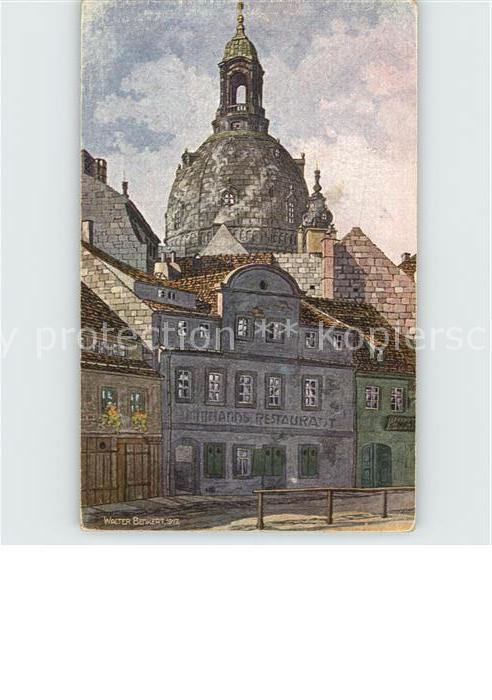 DRESDEN Elbe Frauenkirche Kuenstlerkarte