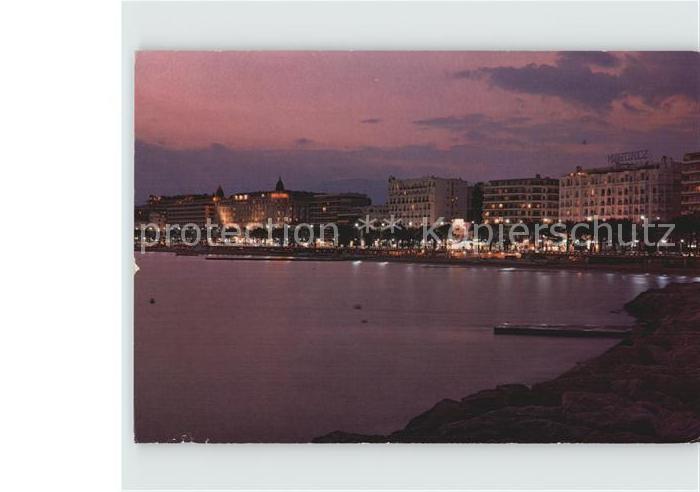 Cannes Alpes-Maritimes Nocturne de la Croisette