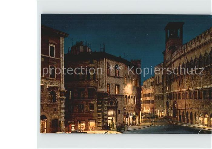 Perugia Palazzo Comunale Notturno