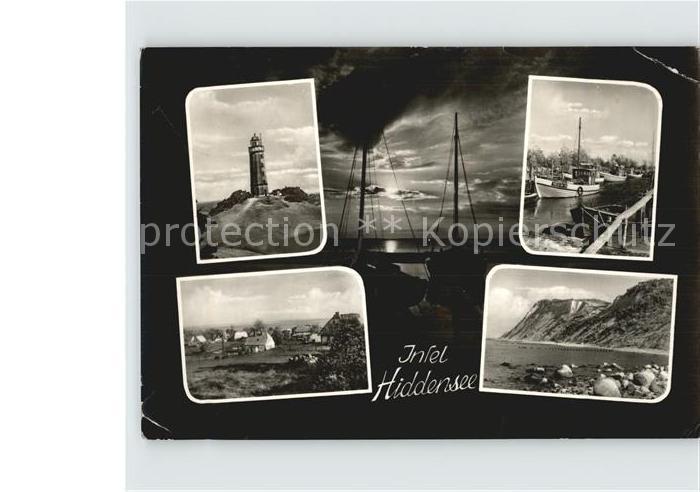 Insel Hiddensee Leuchtturm Hafen Steilufer