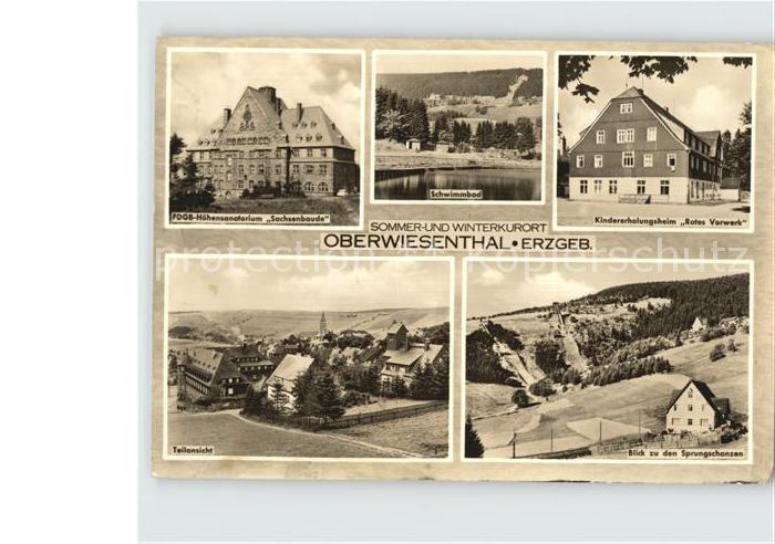 Oberwiesenthal Erzgebirge Sanatorium Sachsenbaude Sprungschanzen