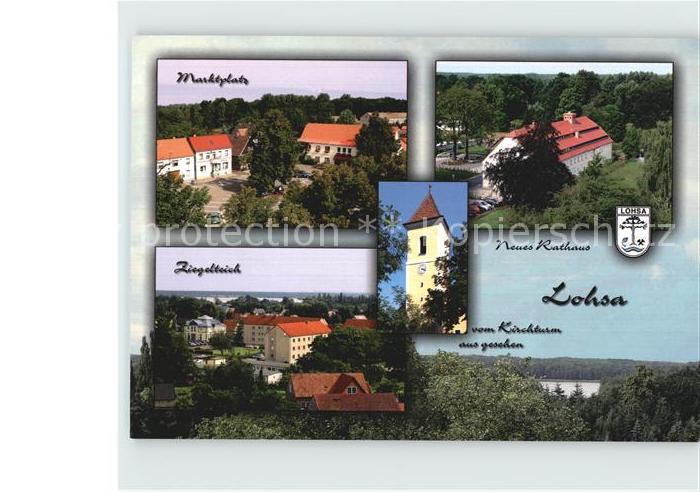 Lohsa Ziegelteich Marktplatz Rathaus