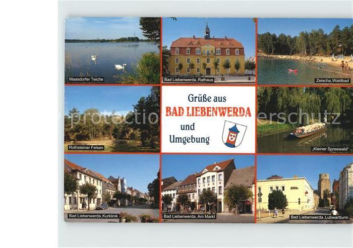 Bad Liebenwerda Maasdorfer Teiche Zeischa Waldbad Rathaus Lubwartturm