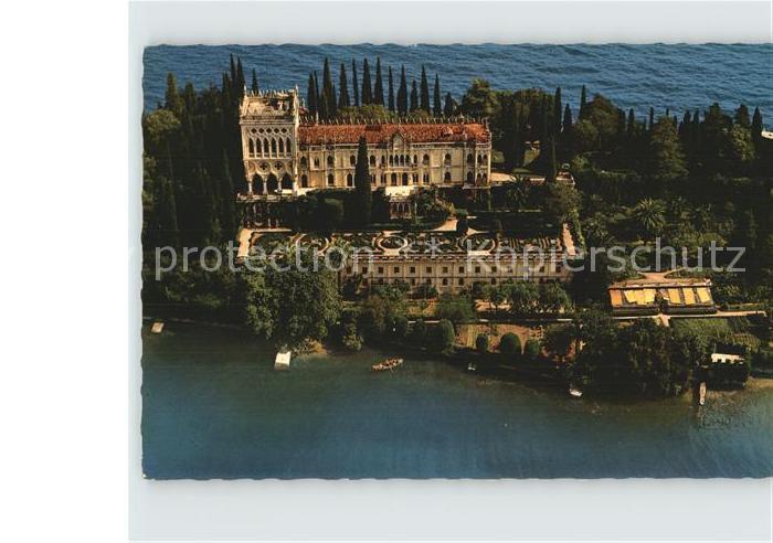 Lago di Garda Isola Garda Fliegeraufnahme