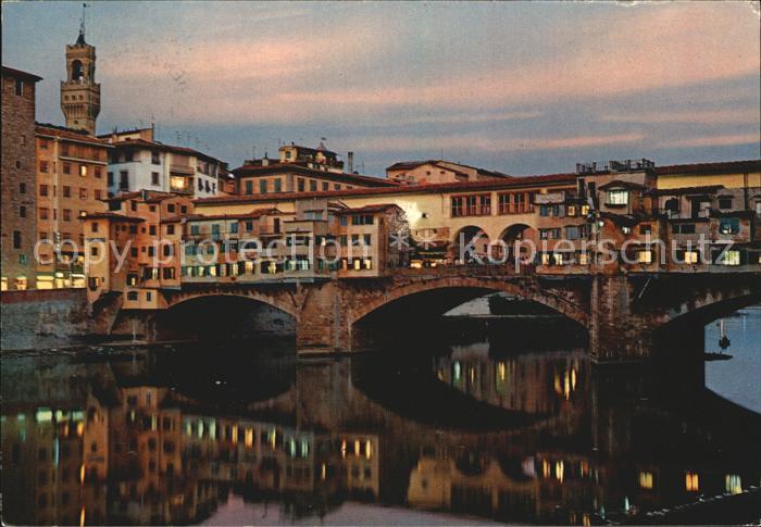 Firenze Florenz Alte Bruecke bei Nacht