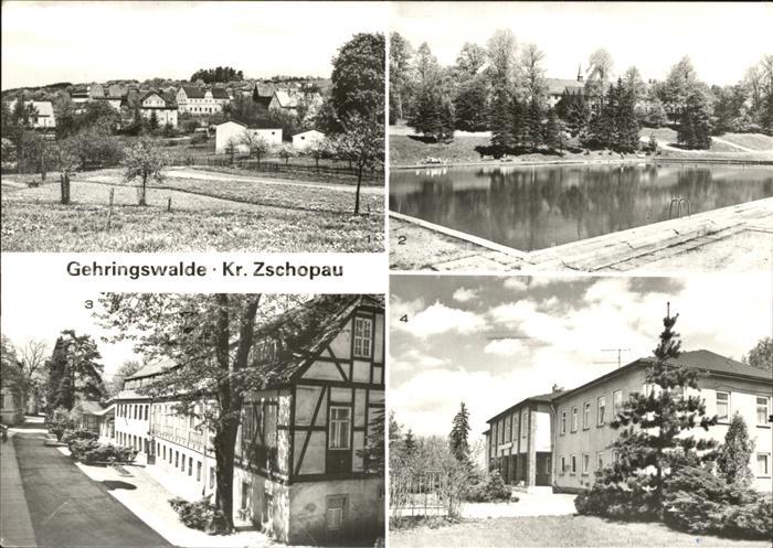 Gehringswalde Teilansicht Freibad Badehaus Schulungsheim