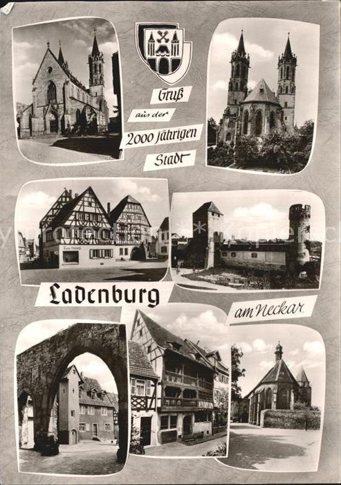 Ladenburg Kirche Tor Fachwerkhaus