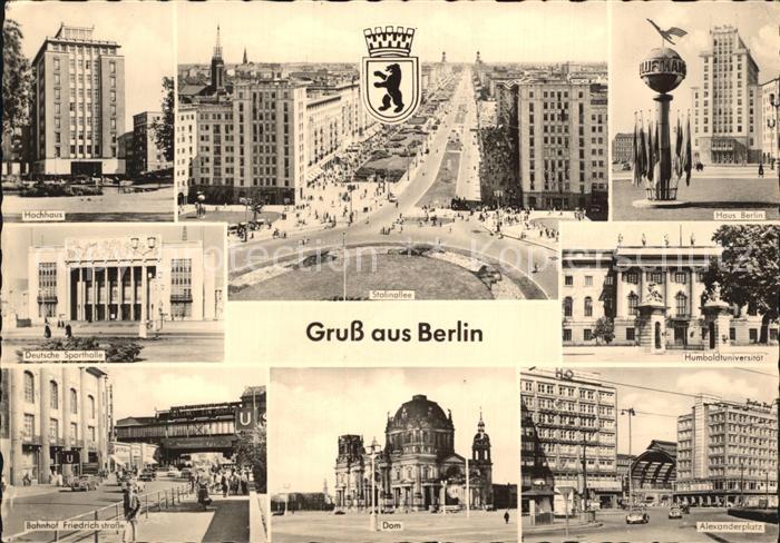 BERLIN  CITY Hochhaus Bahnhof Friedrichstrasse Alexanderplatz Dom Haus Berlin