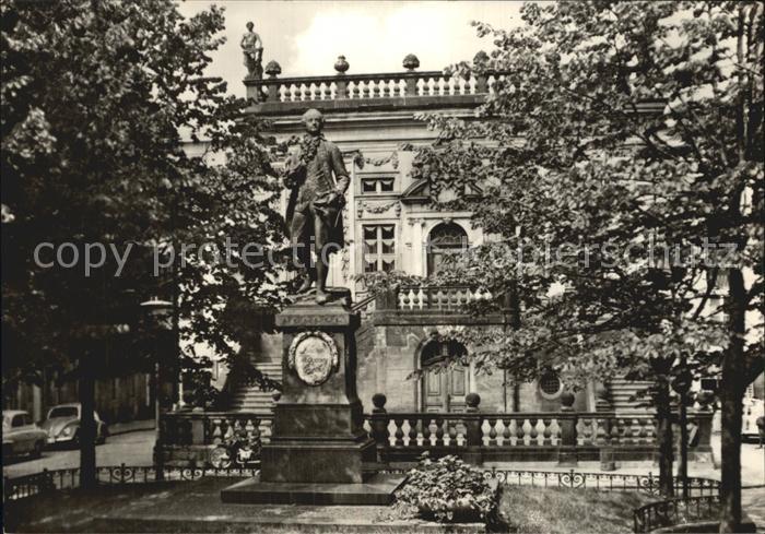 LEIPZIG Sachsen Goethe Denkmalvor der Alten Handelsboerse