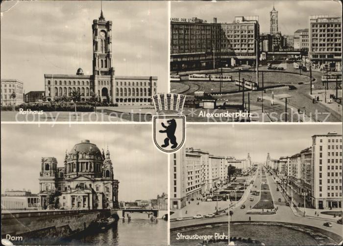 BERLIN CITY Alexanderplatz Rathaus Dom Strausberger Platz