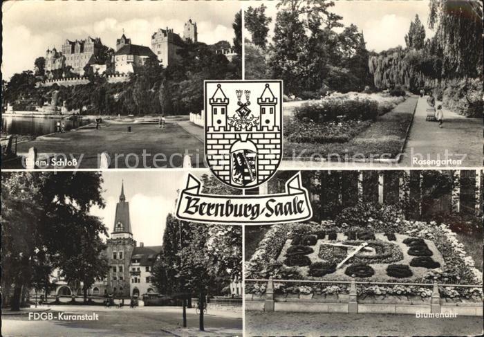 Bernburg Saale Rosengarten Ehemaliges Schloss Kuranstalt Blumenuhr