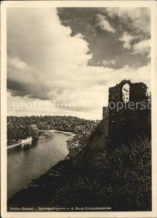 Halle Saale Springerfenster an der Burg Griebichenstein