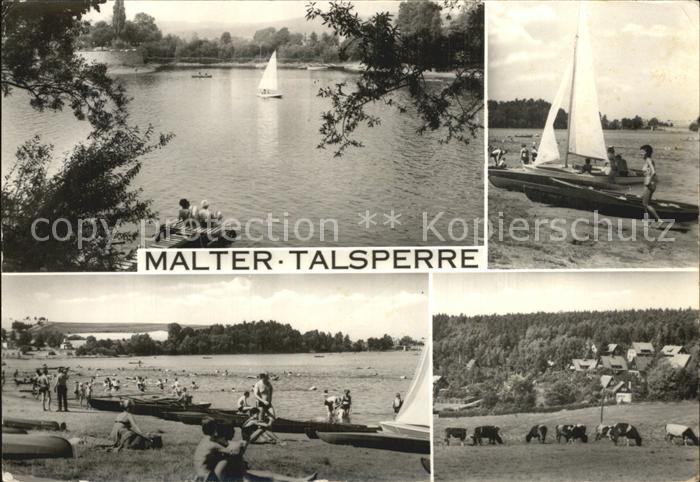 Malter Talsperre Badeuelatz Segelboot