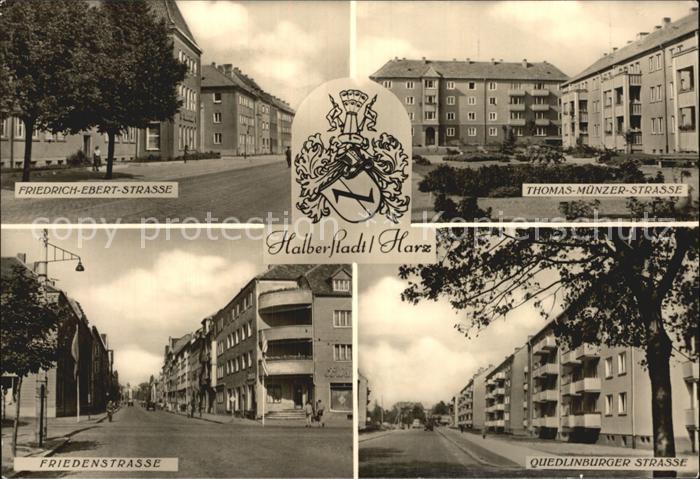 Halberstadt Thomas Muenzer Strasse Friedrich Ebert Strasse Friedenstrasse Quedli