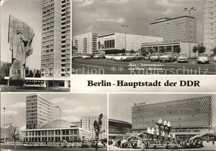 BERLIN  CITY Leninplatz Kino International Hotel Berolina Cenntrumwarenhaus Haus