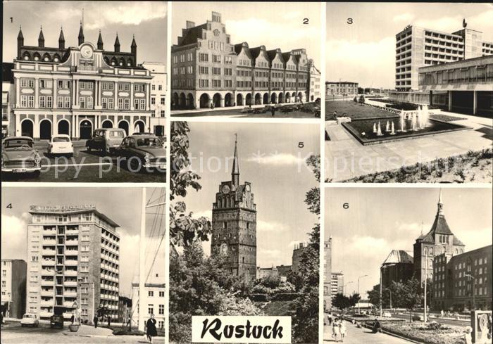 ROSTOCK CITY Rathaus Hauptpostamt Langestrasse