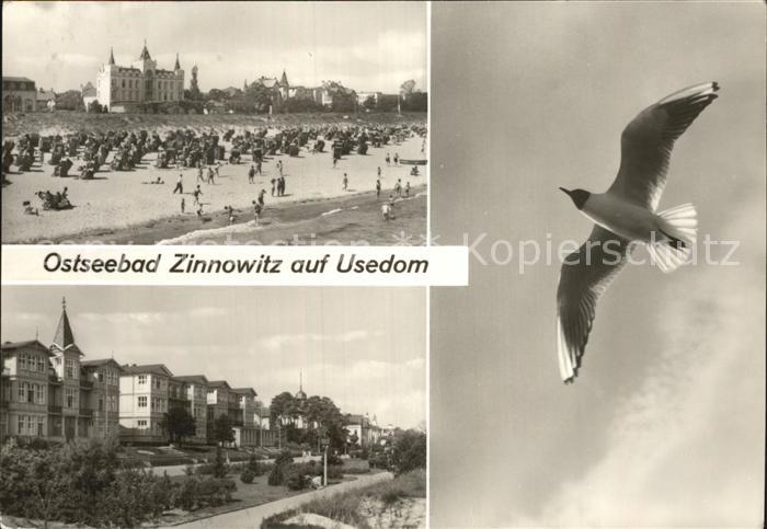 Zinnowitz Ostseebad Badestrand und Strandpromenade