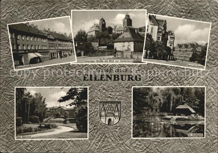 Eilenburg Rinckhartstrasse Blick zur Sorbenburg Samuelisdamm Kurpark