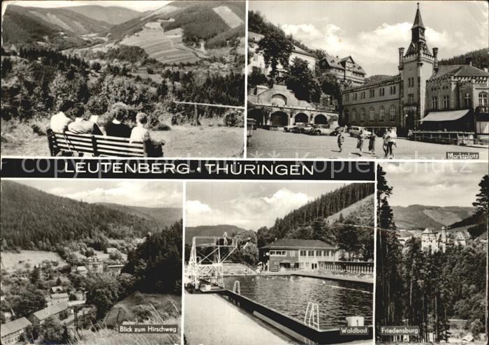 Leutenberg Thueringen Marktplatz Waldbad Friedensburg