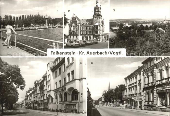 Falkenstein Vogtland Freibad Rathaus Wilhelm-Pieck-Strasse
