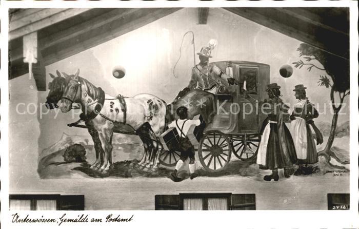 Unterwoessen Gemaelde am Postamt