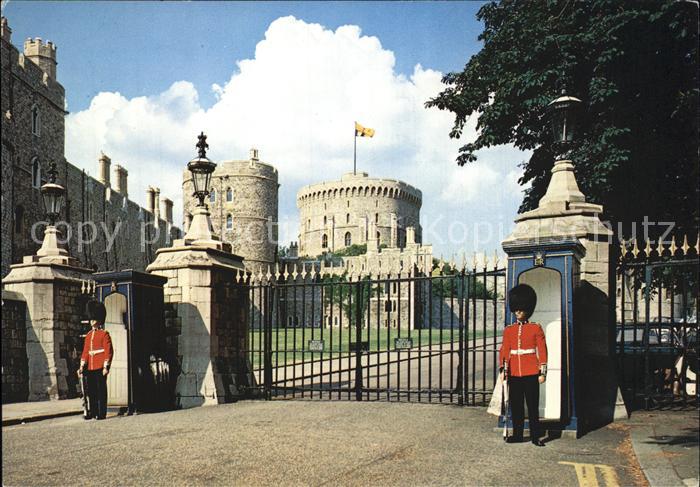 Windsor Castle Irish Guards Advanced Gate Round Tower